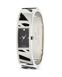 Bring a little wild to your wrist wear with this zebra printed watch from kate spade new york. Designed to look like a bracelet but keep you on time, it's our favorite way to show our stripes. Bring a little wild to your wrist wear with this zebra printed watch from kate spade new york. Designed to look like a bracelet but keep you on time, it's our favorite way to show our stripes.