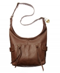 Two of a kind: American Rag's Sunny handbag does double-duty as an adjustable and convertible hobo/crossbody hybrid. It's also as fashionable as it is functional, thanks to its leopard-print lining and pockets galore both inside and out. Two of a kind: American Rag's Sunny handbag does double-duty as an adjustable and convertible hobo/crossbody hybrid. It's also as fashionable as it is functional, thanks to its leopard-print lining and pockets galore both inside and out.