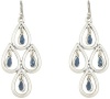 Lucky Brand Blue Teardrop Chandelier Earrings in Silver