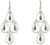 Lucky Brand Blue Teardrop Chandelier Earrings in Silver