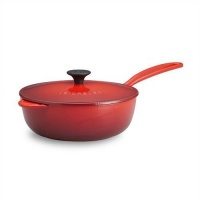 Le Creuset Enameled Cast-Iron 3-Quart Saucier Pan, Cherry Le Creuset Enameled Cast-Iron 3-Quart Saucier Pan, Cherry