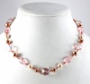 Charter Club Necklace, 18 Gold-Tone Pink Champagne and Pearl Bead Necklace