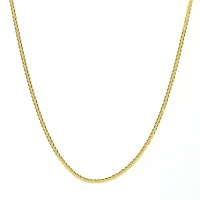 14k Yellow Gold .7mm Diamond-Cut Wheat Chain Necklace 14k Yellow Gold .7mm Diamond-Cut Wheat Chain Necklace
