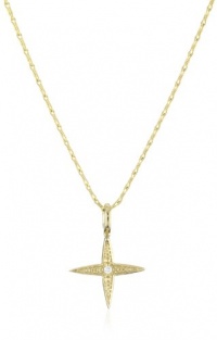 Mizuki 14k Gold and Diamond Square Cross Pendant Necklace Mizuki 14k Gold and Diamond Square Cross Pendant Necklace