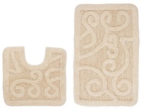 2 Piece Bath Rug Set - Large Scroll Ivory by Cotton Craft - 100% Pure Cotton - High Quality - Super Soft and Plush - Hand Tufted Heavy Weight Durable Construction - Larger Rug is 21x32 Oblong and Second rug is Contour 21x20 - Other Styles - Solid Color Re 2 Piece Bath Rug Set - Large Scroll Ivory by Cotton Craft - 100% Pure Cotton - High Quality - Super Soft and Plush - Hand Tufted Heavy Weight Durable Construction - Larger Rug is 21x32 Oblong and Second rug is Contour 21x20 - Other Styles - Solid Color Re