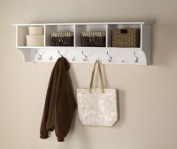 Prepac 60 Wide Hanging Entryway Shelf in White Prepac 60 Wide Hanging Entryway Shelf in White