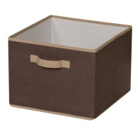 Household Essentials Storage Bin with Handles, Coffee Linen Household Essentials Storage Bin with Handles, Coffee Linen