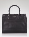 Work this luxe and classic leather tote into your office wardrobe for enviable style. From Salvatore Ferragamo.