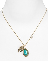 Work a wow neckline with this crystal-rimmed necklace from Alexis Bittar, accented by faceted stones. Designed to add an eclectic edge, it will update favorite basics or evening looks. Work a wow neckline with this crystal-rimmed necklace from Alexis Bittar, accented by faceted stones. Designed to add an eclectic edge, it will update favorite basics or evening looks.