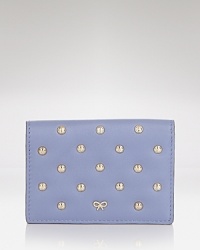 Anya Hindmarch's accessories top our covet list. This leather card case brings the label's enviable aesthetic to the everyday, detailed with a smattering of studs. Anya Hindmarch's accessories top our covet list. This leather card case brings the label's enviable aesthetic to the everyday, detailed with a smattering of studs.