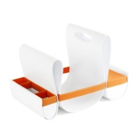 Boon Loop Diaper Caddy, Orange/White Boon Loop Diaper Caddy, Orange/White