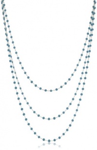 Heather Gardner Crystal Collection Triple Layer Swarovski Large Crystal Turquoise-Color Necklace Heather Gardner Crystal Collection Triple Layer Swarovski Large Crystal Turquoise-Color Necklace