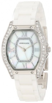 Anne Klein Women's 10/9867MPWT Ceramic Swarovski Crystal Accented Silver-Tone White Ceramic Watch Anne Klein Women's 10/9867MPWT Ceramic Swarovski Crystal Accented Silver-Tone White Ceramic Watch