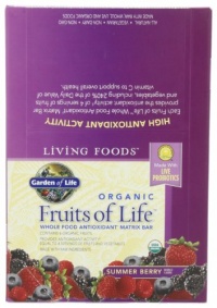 Garden of Life Fruits of Life Living Foods Whole Food Antioxidant Matrix Bar, Organic, Summer Berry, 2.25 Ounce Bar (Pack of 12) Garden of Life Fruits of Life Living Foods Whole Food Antioxidant Matrix Bar, Organic, Summer Berry, 2.25 Ounce Bar (Pack of 12)