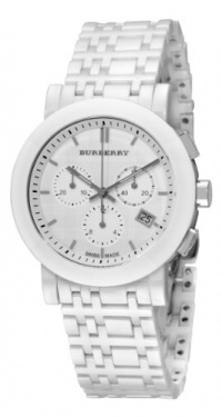 Burberry Women's BU1770 Ceramic White Chronograph Dial Watch Burberry Women's BU1770 Ceramic White Chronograph Dial Watch