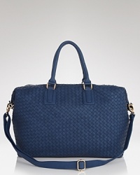 Texture and a top handle make Cornelia Guest's woven satchel trend-right. Crafted from a unique faux leather, the woven bag is a chic way to be cruelty-free. Texture and a top handle make Cornelia Guest's woven satchel trend-right. Crafted from a unique faux leather, the woven bag is a chic way to be cruelty-free.