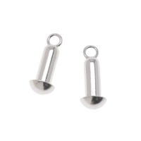 Sterling Silver Drop Link For Pandora Style Beads 6 x 16MM (2) Sterling Silver Drop Link For Pandora Style Beads 6 x 16MM (2)