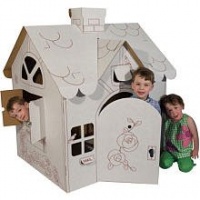 Box Creations Corrugated Play House - Markers Included Box Creations Corrugated Play House - Markers Included