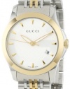 Gucci Women's YA126511 Gucci timeless Steel and Yellow PVD Silver Dial Watch