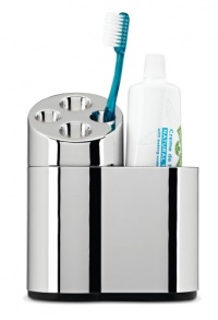 simplehuman Toothbrush Holder with Caddy, Chrome simplehuman Toothbrush Holder with Caddy, Chrome