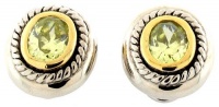 Designer Inspired Twist Gemstone Oval Earrings Designer Inspired Twist Gemstone Oval Earrings
