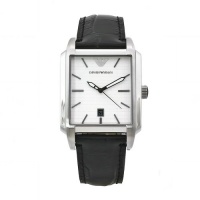 Emporio Armani Men's AR0481 Classic Black Leather Band Watch Emporio Armani Men's AR0481 Classic Black Leather Band Watch