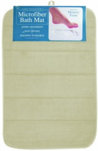 Envision Home Microfiber Bath Mat with Memory Foam, 16 by 24-Inch, Ivory Envision Home Microfiber Bath Mat with Memory Foam, 16 by 24-Inch, Ivory