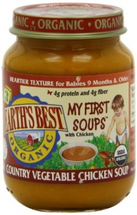Earth's Best Junior Baby Food Organic My First Soup, Country Vegetable Chicken, 6 Ounce Jars (Pack of 12) Earth's Best Junior Baby Food Organic My First Soup, Country Vegetable Chicken, 6 Ounce Jars (Pack of 12)