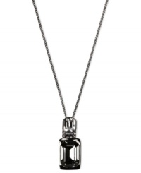 Hard rock. This chunky necklace from Givenchy showcases Swarovski stones in black diamond and clear crystal. Crafted in light hematite tone mixed metal. Approximate length: 16 inches + 2-inch extender. Approximate drop: 1-1/3 inch. Hard rock. This chunky necklace from Givenchy showcases Swarovski stones in black diamond and clear crystal. Crafted in light hematite tone mixed metal. Approximate length: 16 inches + 2-inch extender. Approximate drop: 1-1/3 inch.