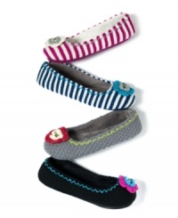 Cozy and cute, these crochet slippers from Steve Madden pamper your feet from the moment to put them on. Ultra-soft and outfitted with a flirty flower, they add adorable to your at-home accessorizing. Cozy and cute, these crochet slippers from Steve Madden pamper your feet from the moment to put them on. Ultra-soft and outfitted with a flirty flower, they add adorable to your at-home accessorizing.