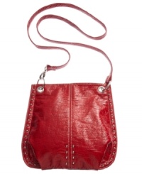 Keep your look cool and casual with this crossbody design from Red by Marc Ecko. Stud accents offer instant edge, while the versatile hands-free style is ideal on-the-go. Keep your look cool and casual with this crossbody design from Red by Marc Ecko. Stud accents offer instant edge, while the versatile hands-free style is ideal on-the-go.