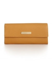 Luxe leather and gleaming 18K gold hardware decorates this polished design from MICHAEL Michael Kors. The ideal way to stay fashionably organized. Luxe leather and gleaming 18K gold hardware decorates this polished design from MICHAEL Michael Kors. The ideal way to stay fashionably organized.