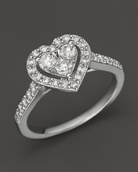 Diamond Heart Ring in 14K White Gold, 0.75 ct. t.w. Diamond Heart Ring in 14K White Gold, 0.75 ct. t.w.