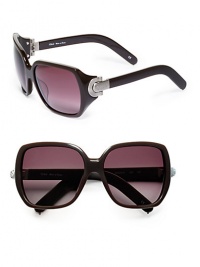 THE LOOKOversized rectangular silhouetteAcetate framesMetal buckle logo at templesUV protectionSignature case includedTHE COLORPurple grey frames with eggplant gradient lensesORIGINMade in France THE LOOKOversized rectangular silhouetteAcetate framesMetal buckle logo at templesUV protectionSignature case includedTHE COLORPurple grey frames with eggplant gradient lensesORIGINMade in France
