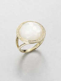 From the Rock Candy® Collection. A luminious faceted mother-of-pearl surrounded by dazzling diamonds set in radiant 18k gold. 18k goldMother-of-pearlDiamonds, .26 tcwWidth, about .75Imported From the Rock Candy® Collection. A luminious faceted mother-of-pearl surrounded by dazzling diamonds set in radiant 18k gold. 18k goldMother-of-pearlDiamonds, .26 tcwWidth, about .75Imported