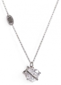 Juicy Couture Jewelry Banner Heart Crystal Necklace Silver Juicy Couture Jewelry Banner Heart Crystal Necklace Silver