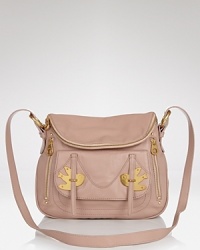 This leather satchel from MARC BY MARC JACOBS is a style resolution worth keeping. It features a slingy shape and gold hardware, adding distinct polish to a cool girl's purse portfolio. This leather satchel from MARC BY MARC JACOBS is a style resolution worth keeping. It features a slingy shape and gold hardware, adding distinct polish to a cool girl's purse portfolio.