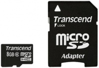 Transcend 8 GB microSDHC Class 6 Flash Memory Card TS8GUSDHC6E Transcend 8 GB microSDHC Class 6 Flash Memory Card TS8GUSDHC6E