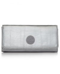 Get yourself instantly organized with this slim Kipling wallet that discretely slips into your handbag and safely stores cash, coins, cards and ID, along with a few other extra essentials. Get yourself instantly organized with this slim Kipling wallet that discretely slips into your handbag and safely stores cash, coins, cards and ID, along with a few other extra essentials.