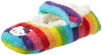 Hello Kitty Girls 7-16 Rainbow Stripe Fuzzy Babba Slipper Socks, Multi, Medium/Large Hello Kitty Girls 7-16 Rainbow Stripe Fuzzy Babba Slipper Socks, Multi, Medium/Large
