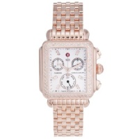 Michele Women's 'Deco' 18K Rose Gold Plate Diamond Chronograph Watch MW06P01B0046 Michele Women's 'Deco' 18K Rose Gold Plate Diamond Chronograph Watch MW06P01B0046