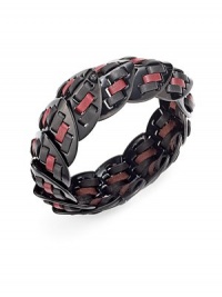 THE LOOKStructured geometric designWoven leather accentsHook closureBrass with lacquer finishTHE MEASUREMENTWidth, about 1Length, about 8ORIGINImported THE LOOKStructured geometric designWoven leather accentsHook closureBrass with lacquer finishTHE MEASUREMENTWidth, about 1Length, about 8ORIGINImported