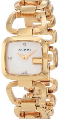 Gucci Women's YA125513 G-Gucci White Mother of Pearl Dial with Diamonds Watch Gucci Women's YA125513 G-Gucci White Mother of Pearl Dial with Diamonds Watch