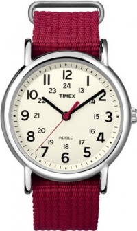 Timex Unisex T2N751 Weekender Slip-Thru Red Nylon Strap Watch Timex Unisex T2N751 Weekender Slip-Thru Red Nylon Strap Watch