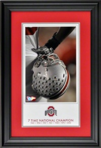Ohio State Buckeyes 10x18 Framed Legacy Print | Details: 7-Time Football National Champions Ohio State Buckeyes 10x18 Framed Legacy Print | Details: 7-Time Football National Champions
