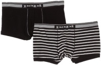Papi Men's Two-Pack Stretch Stripe Brazilian Trunk, Black, Large Papi Men's Two-Pack Stretch Stripe Brazilian Trunk, Black, Large