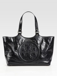Perfect for every day of the week, this rich leather design embossed with the iconic logo is sure to fit every must-have.Shoulder straps, 8½ drop Top zip closure One inside zip pocket Two inside open pockets Canvas lining 17W X 9H X 4D Imported Perfect for every day of the week, this rich leather design embossed with the iconic logo is sure to fit every must-have.Shoulder straps, 8½ drop Top zip closure One inside zip pocket Two inside open pockets Canvas lining 17W X 9H X 4D Imported