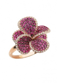 Effy Jewlery Jardin Bloom Ruby and Diamond Ring 2.24 TCW Ring size 7 Effy Jewlery Jardin Bloom Ruby and Diamond Ring 2.24 TCW Ring size 7
