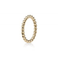 925 Sterling Silver Pandora Match 18K Plated Sliver Twist Ring Size 8 925 Sterling Silver Pandora Match 18K Plated Sliver Twist Ring Size 8