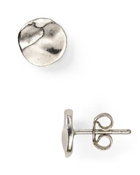 Delicate studs from Gorjana boast serious style with a slight, hammered design. Sized-right for day or night, this is a pair you'll reach for time and again. Delicate studs from Gorjana boast serious style with a slight, hammered design. Sized-right for day or night, this is a pair you'll reach for time and again.